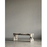 Audo Copenhagen Plinth Bridge table, Calacatta Viola marble, decoration image