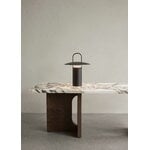 Audo Copenhagen Table lounge Androgyne, chêne foncé - marbre Calacatta Viola