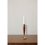 MENU Umanoff candle holder, polished brass - walnut