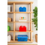 Room Copenhagen Lego Storage Brick 4 Top Lid, translucent red, decoration image