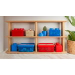 Room Copenhagen Lego Storage Brick 4 Top Lid, translucent blue, decoration image