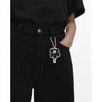Marimekko Aallokas Unikko Kioski key holder, black - off-white, decoration image