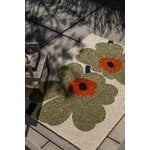 Marimekko Unikko Anniversary Outdoor matto, dusty green, sisustuskuva
