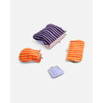 Marimekko Piccolo puolikas kukkaro Geldbörse, Aubergine - Hellblau - Hellrosa, dekorationsbild