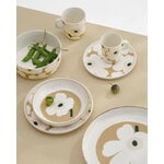 Marimekko Oiva - Unikko muki, 4 dl, valk. - beige - vaalea hiekka - tummanvihreä, sisustuskuva