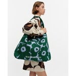Marimekko Knitted Bag Large Unikko bag, dark green - blue, decoration image
