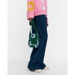 Marimekko Knitted Phone Pocket Unikko, dark green - blue, decoration image