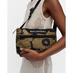 Marimekko Neat Crossbody Unikko shoulder bag, S, olive green - dark blue, decoration image