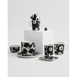 Marimekko Oiva - Unikko kaffekopp utan handtag, 2-pack, vit - svart
