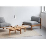 Moebe Rectangular coffee table, 115 cm, oak, decoration image