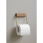 Moebe Toilet roll holder, oak - brass, decoration image