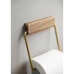 Moebe Toilet roll holder, oak - brass, decoration image