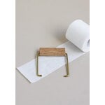 Moebe Toilet roll holder, oak - brass, decoration image