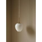 Carl Hansen & Søn MT221-D170 Tulip pendant, 17 cm, brass - opal white, decoration image