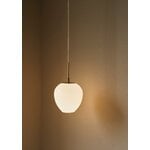 Carl Hansen & Søn MT221-D170 Tulip pendant, 17 cm, brass - opal white, decoration image