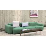 HAY Kofi sohvapöytä 140 x 50 cm, lakattu pähkinä - harmaa lasi