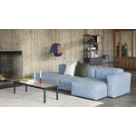 HAY Kofi sohvapöytä 140x50cm, mustaksi lak. tammi - teksturoitu lasi