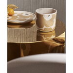 Marimekko Oiva - Unikko cup and plate set, 2 pcs, white - beige -silver
