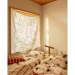 Marimekko Unikko pillowcase, 50 x 60 cm , sand - off-white - hay - emerald, view 2