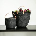 Mifuko Kiondo basket with handles M, black