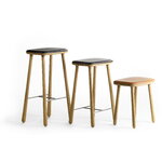 Møbel Copenhagen Cuba stool, oiled oak - cognac leather, view 2