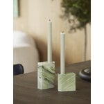 Northern Monolith candle holder, medium, mixed green marble