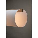 Motarasu Enso 150 pendant, white - oak, decoration image