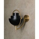 GUBI Multi-Lite wall lamp, brass - black semi-matt, decoration image