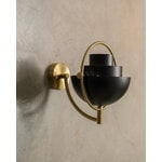 GUBI Multi-Lite wall lamp, brass - black semi-matt, decoration image