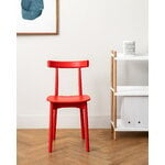 Nine Skinny side chair, red stained ash, decoration image