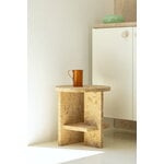 Nine Tee side table, round, natural cork, decoration image