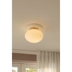 Nuura Rizzatto 301 ceiling lamp, satin brass - opal white
