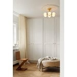 Nuura Apiales 6 ceiling lamp, brushed brass - opal white