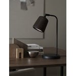 New Works Material table lamp, smoked oak