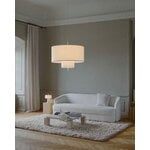 New Works Margin portable table lamp, white canvas, decoration image