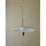 New Works Kantarell pendant lamp, 55 cm, nickel - white, decoration image