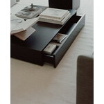 New Works Mass Wide coffee table with drawer, black stained oak, decoration image