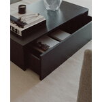 New Works Mass High coffee table with drawer, black stained oak