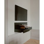 New Works Tana wall mounted media module, black stained oak, decoration image