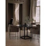 New Works Florence ruokapöytä 120 cm, musta - harmaa marmori