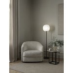 New Works Florence side table 50 cm, black - grey marble