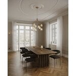 Nuura Asteea portable table lamp, satin brass - ripple clear, view 8