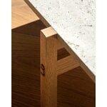 Karimoku Case N-CT01 coffee table, 48,5 x 150 cm, lacquered oak - marble, decoration image