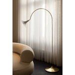 Nuura Petalii floor lamp, white - polished brass