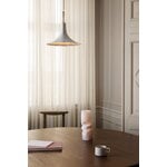 Nuura Petalii 1 pendant, small, white - polished brass