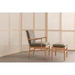 Carl Hansen & Søn OW149F Colonial footstool, oiled oak - Terra leather Jade, decoration image