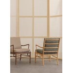 Carl Hansen & Søn OW149 Colonial Stuhl, geölte Eiche - Terra Leder Jade, dekorationsbild