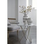 OX Denmarq Mini O table, brass - white Carrara