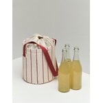 HAY Outdoor Market bottle bag, beige - red stripe, decoration image