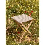 HAY Outdoor Market folding stool, beige - red stripe, decoration image